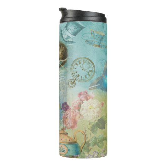 不思議の国-不思議の国のコラージュのアリス タンブラー (回転右)