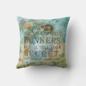 不思議の国-不思議の国の狂う引用アリス クッション (裏面)