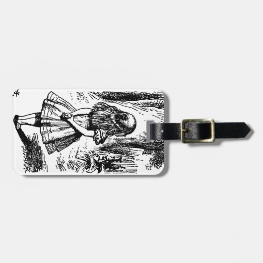 不思議の国-元のイラストレーションのアリス ラゲッジタグ (正面横)