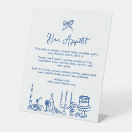 不思議の国 手描き編集可能な結婚式メニュー 台座サイン