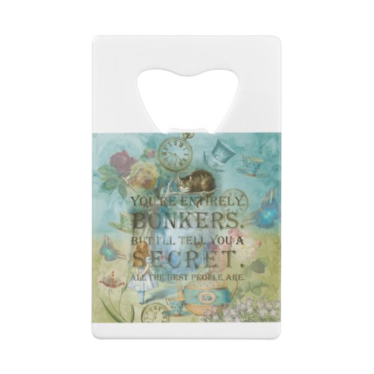 不思議の国-狂う引用文-不思議の国のアリス クレジットカード栓抜き (裏面)