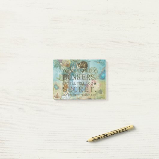 不思議の国-狂う引用文-不思議の国のアリス ポストイット (デスク上)