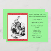 不思議の国-白いウサギのアリス 招待状 (正面/裏面)