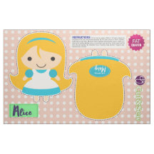 不思議の国- DIYのプラシ天のアリスを切って下さい及び縫って下さい