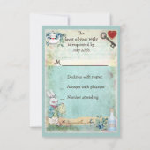 不思議の国RSVPの帽子屋アリス 出欠カード (裏面)