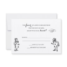 不思議の国RSVPの応答カードのアリス