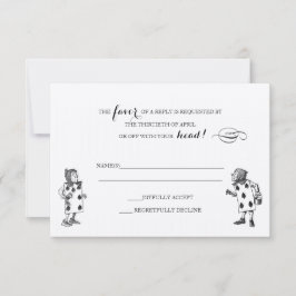 不思議の国RSVPの応答カードのアリス 出欠カード