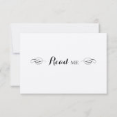 不思議の国RSVPの応答カードのアリス 出欠カード (裏面)