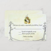 不思議の国RSVPカードのアリス 出欠カード (正面/裏面)