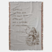 不思議の国W/Flamingoの冒険の引用文のアリス スローブランケット (正面縦)