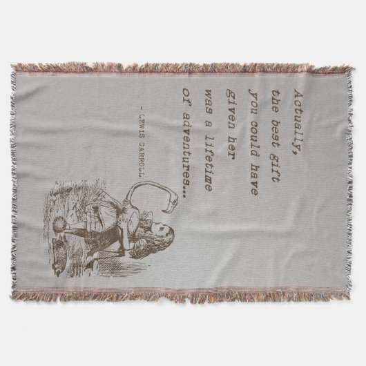 不思議の国W/Flamingoの冒険の引用文のアリス スローブランケット (正面)