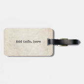 不思議の国W/Flamingoの冒険の引用文のアリス ラゲッジタグ (裏面横)