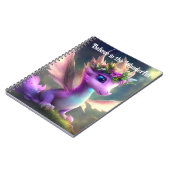 不思議を信じて - 紫の妖精ドラゴン ノートブック (左側)