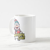 不愉快クールな冬イェティデザイン コーヒーマグカップ (正面左)