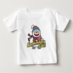 不愉快クールな冬イェティデザイン ベビーTシャツ