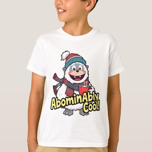 不愉快クールな冬イェティデザイン Tシャツ (正面)
