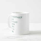 不意に重要人物に Funny Work Mug コーヒーマグカップ (正面左)