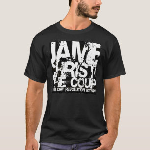 不意の一撃の黒のティー Tシャツ
