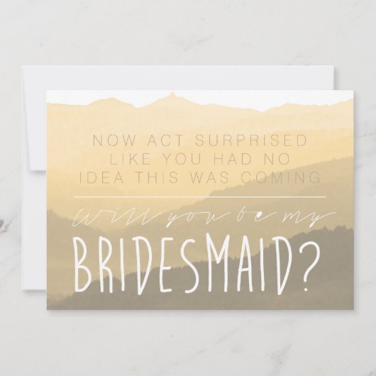 不意を打つ | Be My Bridesmaid Card 招待状 (正面)