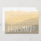 不意を打つ | Be My Bridesmaid Card 招待状 (正面/裏面)