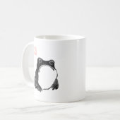 不感身日本ののカエルが動物を歩き回おもしろいる コーヒーマグカップ (正面左)