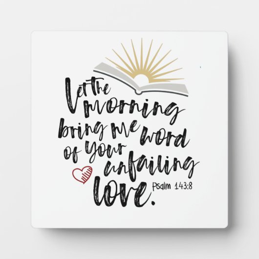 不断の愛詩編バイブル聖なる書物、 経典イーゼル フォトプラーク (正面)