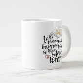 不断の愛詩編バイブル聖なる書物、 経典 ジャンボコーヒーマグカップ (正面右)