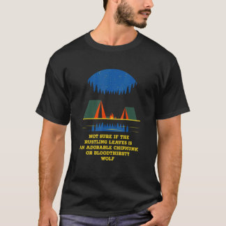 不明なもしRustlingの葉Campingハイキングカム Tシャツ