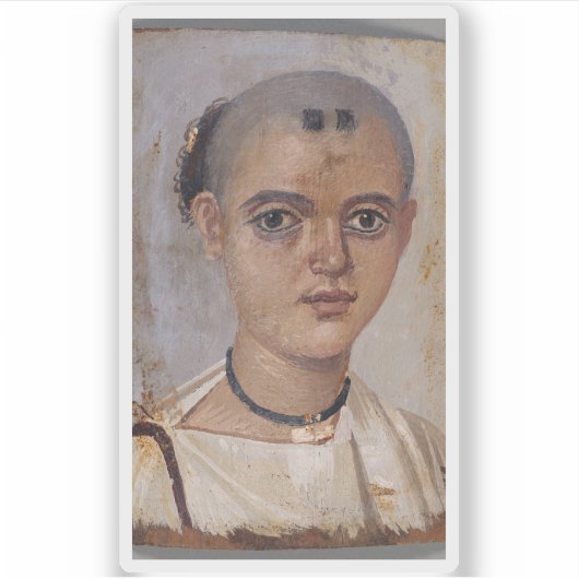 不明なメーカー – 若者のミイラポートレート シール (正面)