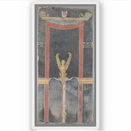 不明なメーカー – 黒地のスフィンクス シール (正面)