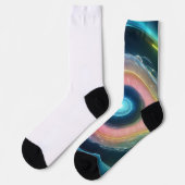 不明なレーザー光の光クルーソックス ソックス (左)