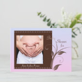 不明な性別-フォトベビーシャワー招待状 招待状 (スタンド正面)
