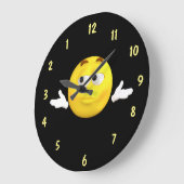 不明な顔リバースダイヤル ラージ壁時計 (傾斜)