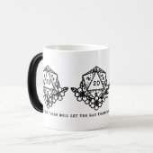 不景気を転がサイコロする モーフィングマグカップ (正面左)