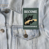 不服従になれ 面白い動物 アナーキー ギフト 猫 缶バッジ (インサイチュ)