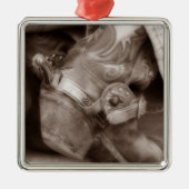 不朽のカウボーイ・ブーツのクリスマスのオーナメント メタルオーナメント (正面)