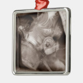 不朽のカウボーイ・ブーツのクリスマスのオーナメント メタルオーナメント (左)