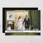 不朽の上品3の写真の結婚式は感謝していしています サンキューカード (正面/裏面)