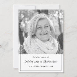 不朽の写真の悔やみや弔慰によって組み立てられる哀悼の葬式 サンキューカード