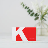 不朽の巨大な手紙の名刺(赤く及び白い) 名刺 (スタンド正面)