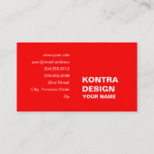 不朽の巨大な手紙の名刺(赤く及び白い) 名刺 (裏面)