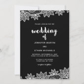 不朽の結婚式のレースの一見 招待状 (正面)