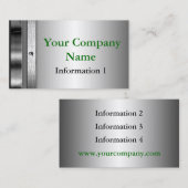 不朽の鋼鉄金属の一見の名刺 名刺 (正面/裏面)