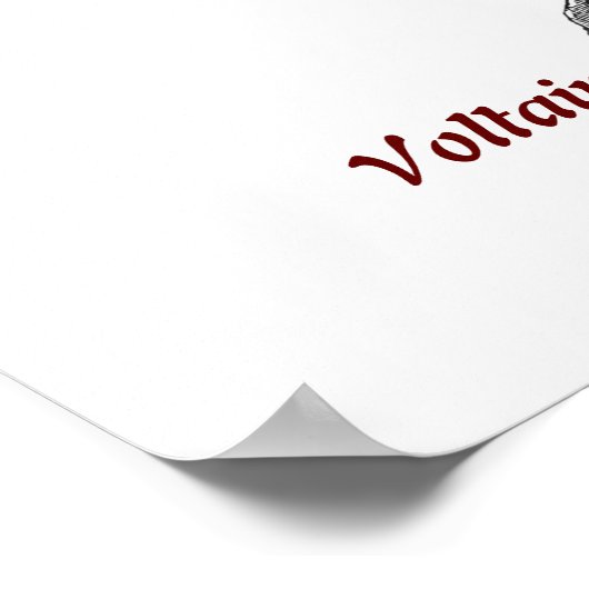 不条理と残虐行為に関するヴォルテール引用文 ポスター (角)