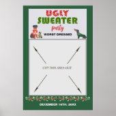 不格好なクリスマスツリーの服パーティーの写真撮影用の小道具ポータブル ポスター (正面)