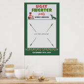 不格好なクリスマスツリーの服パーティーの写真撮影用の小道具持ち運び用 ポスター (キッチン)