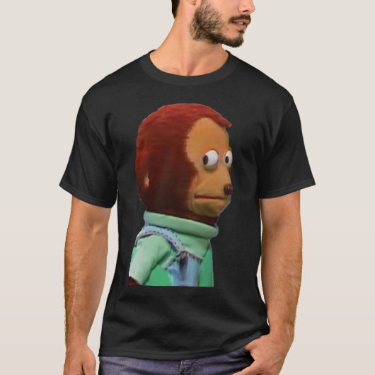 不格好なモンキーパペット・ミーム Tシャツ (正面)
