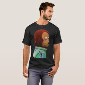 不格好なモンキーパペット・ミーム Tシャツ (正面フル)