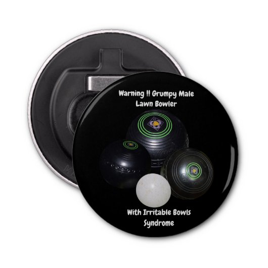 不機嫌おもしろいなオスの芝生ボウリングをする人、 クリケットの投手、ボトルオープナー 栓抜き (正面)