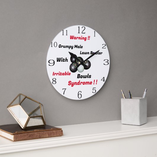 不機嫌おもしろいなオスの芝生ボウリングをする人、 クリケットの投手、壁時計 ラージ壁時計 (オフィス)